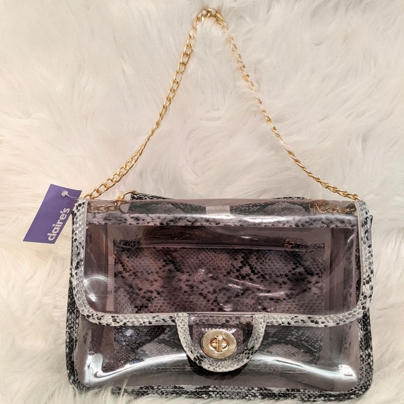 NWT Clear Flap Bag And Pouch - Picture 2 of 13
